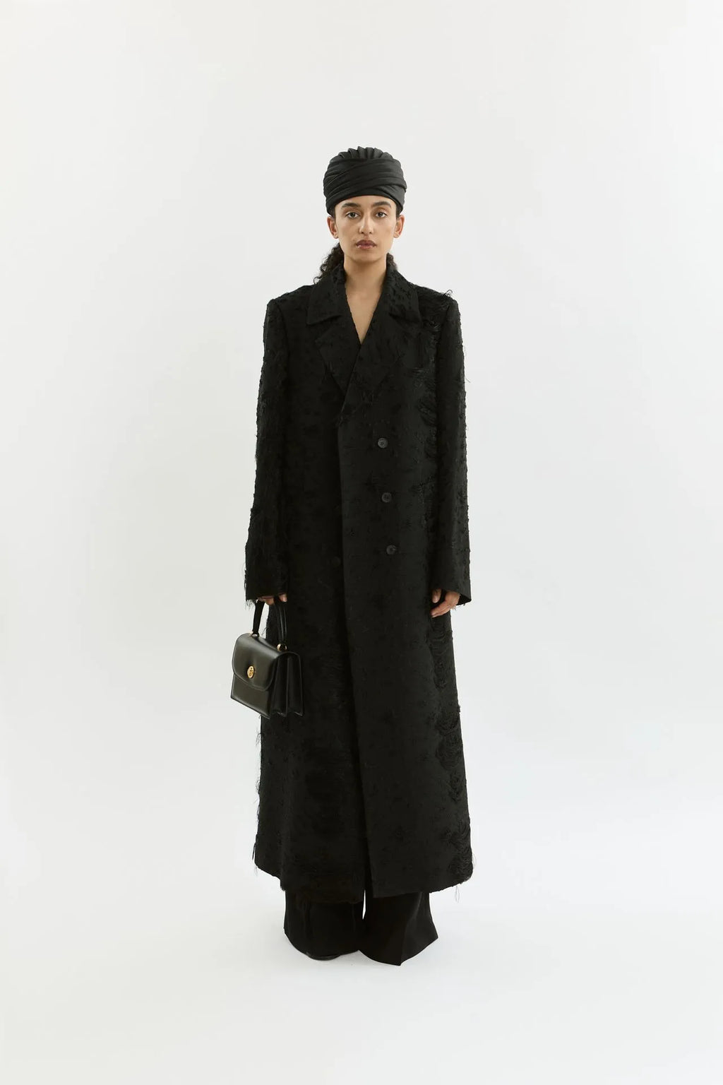 Arya coat | Black - Fil coupé