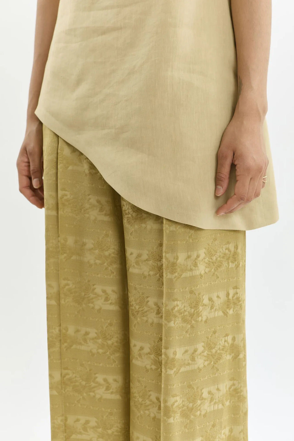 Asami trousers | Hemp - Jacquard
