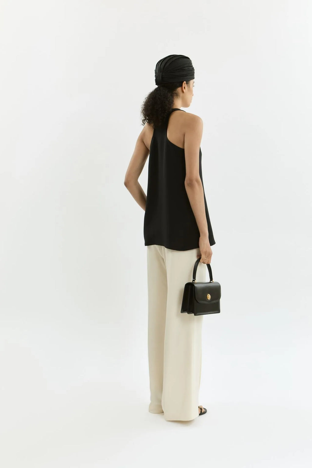 Asami trousers | Off white - Crepe silk