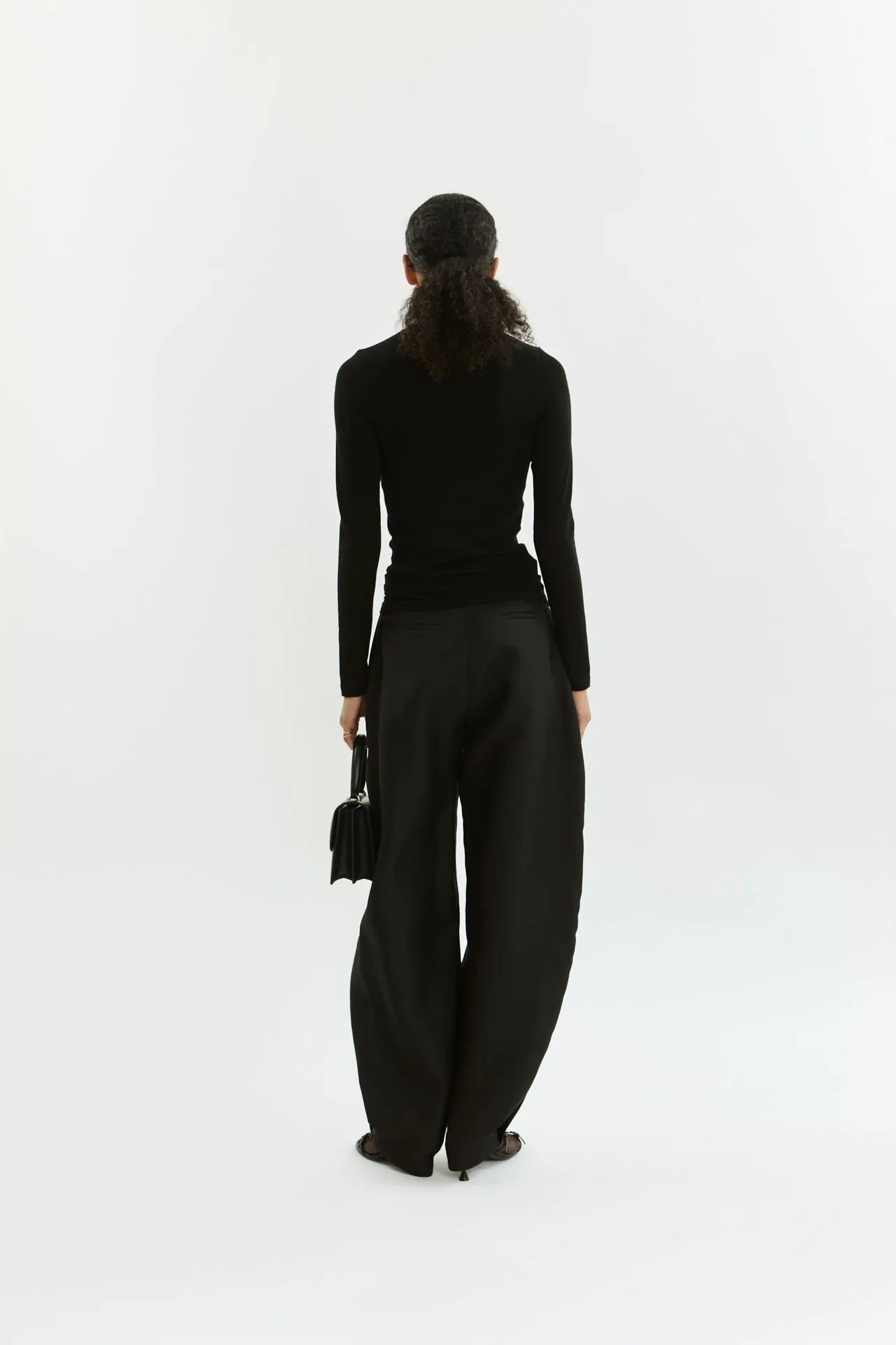 Athena trousers | Black - Cotton silk blend