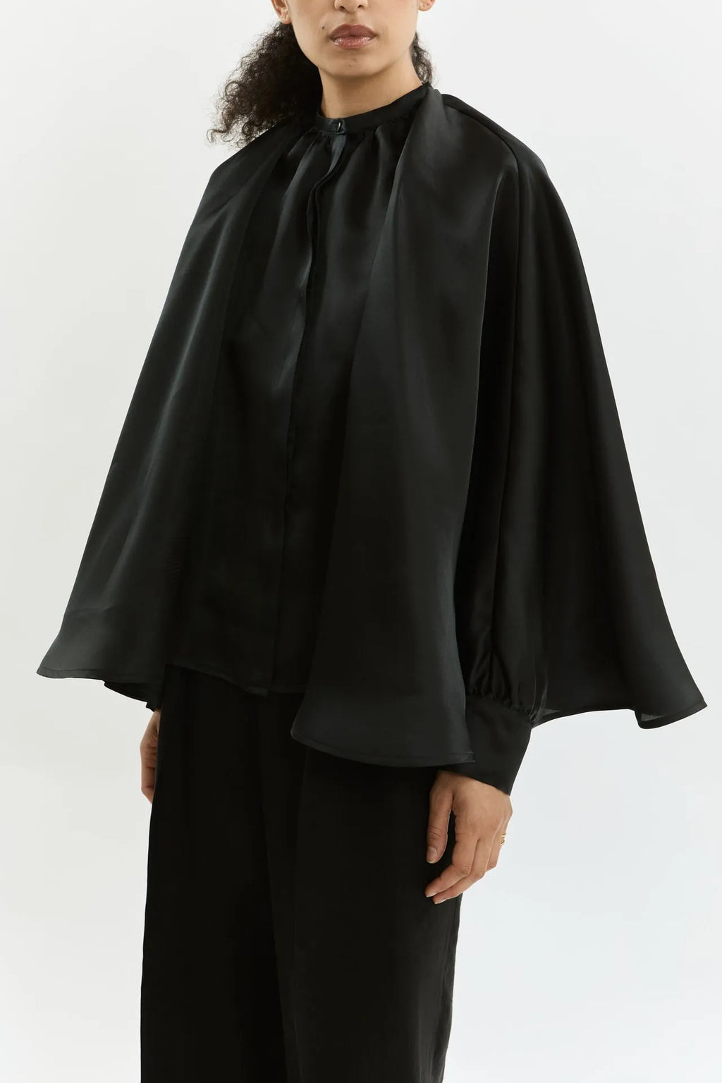 Bernadette blouse | Black - Organza silk