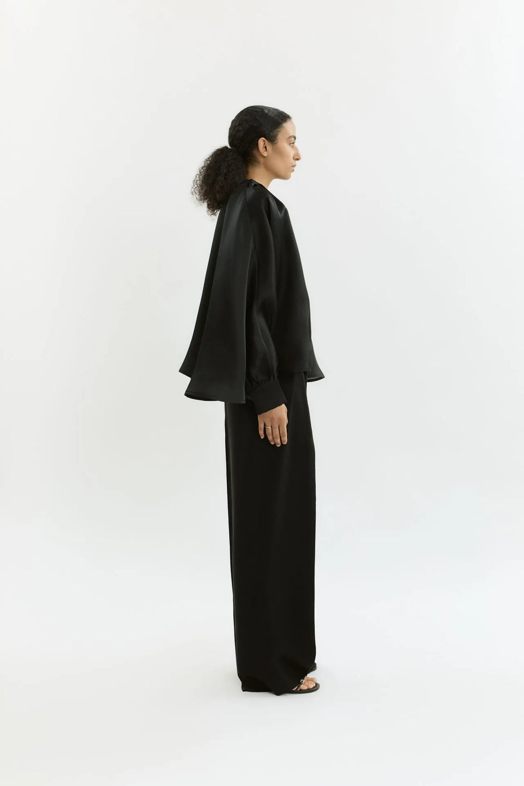 Bernadette blouse | Black - Organza silk