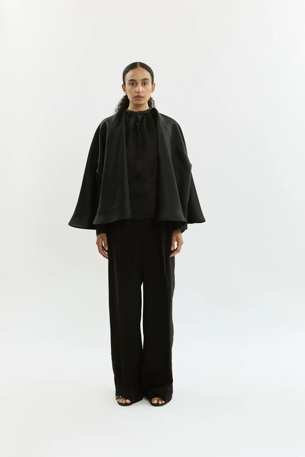 Bernadette blouse | Black - Organza silk