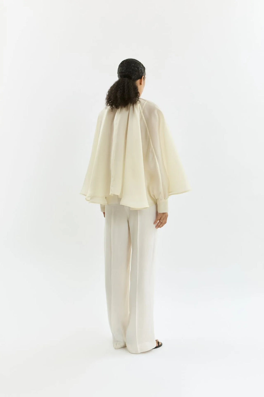 Bernadette blouse | Cream - Organza silk