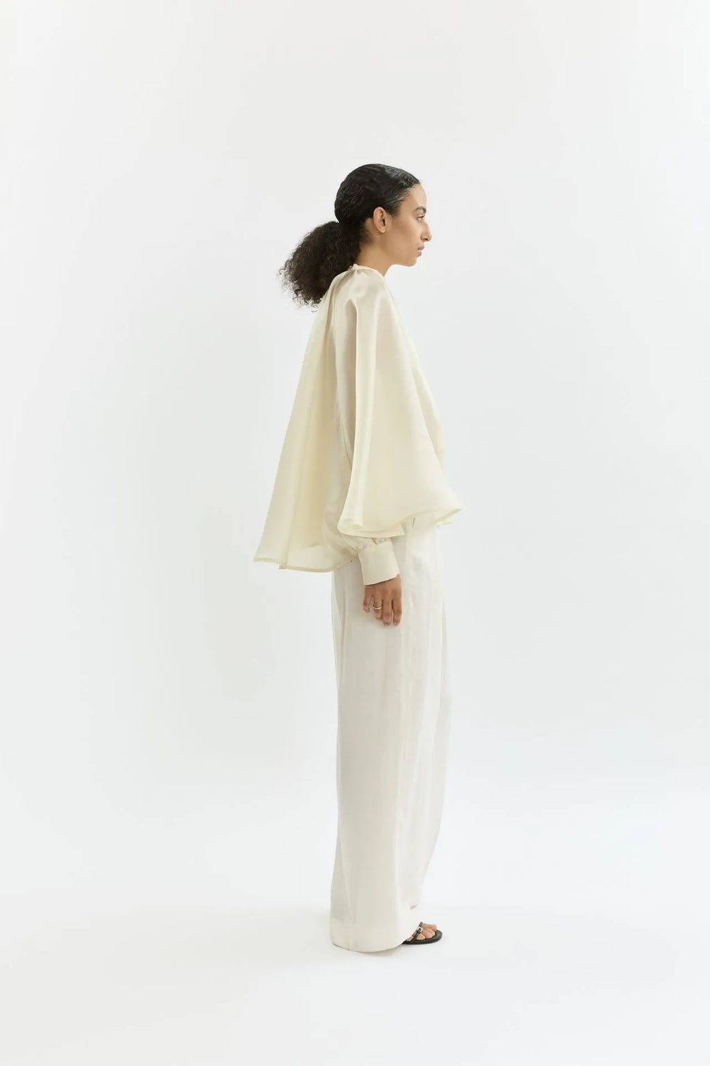 Bernadette blouse | Cream - Organza silk