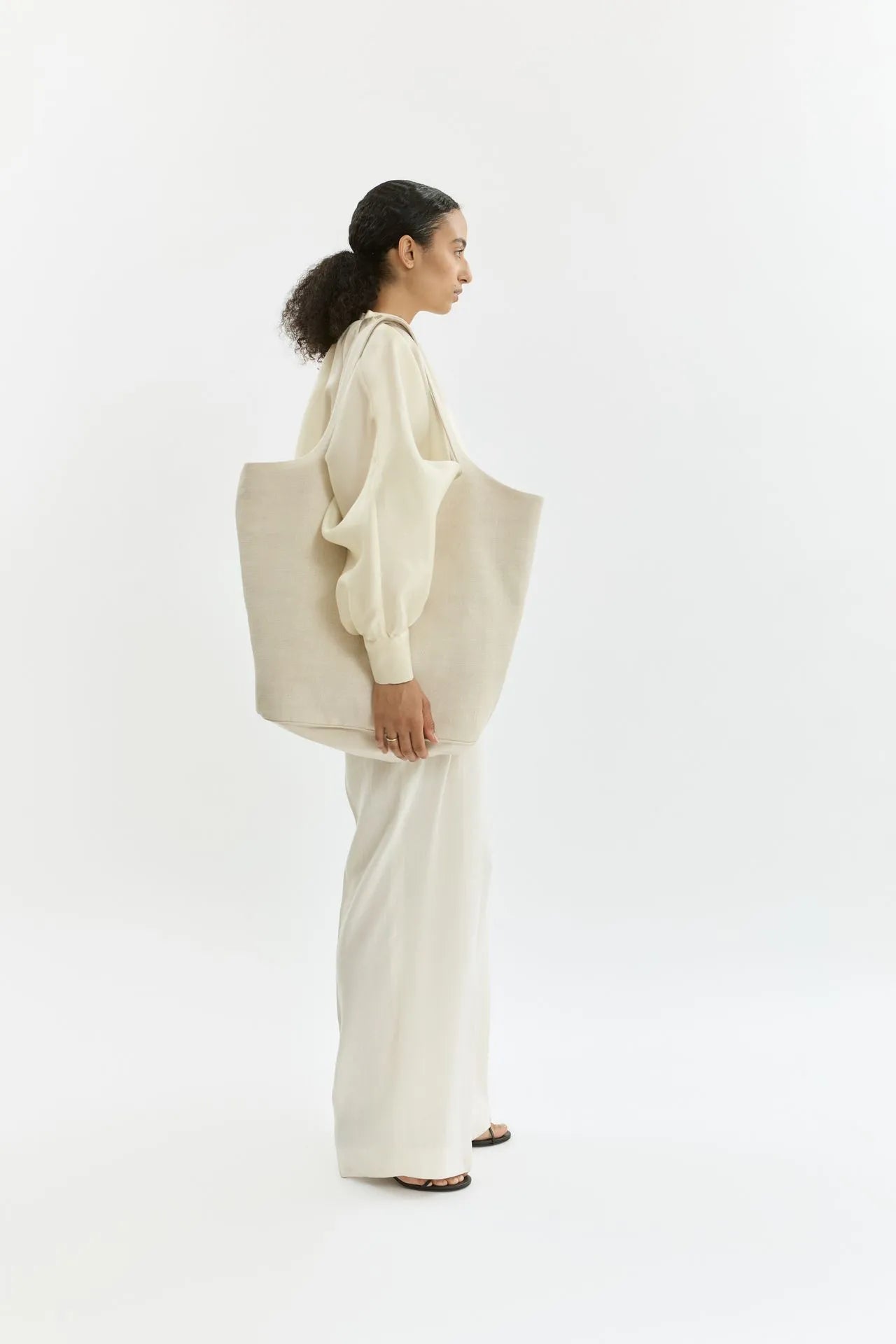 Bernice bag | Cream - Jute silk blend