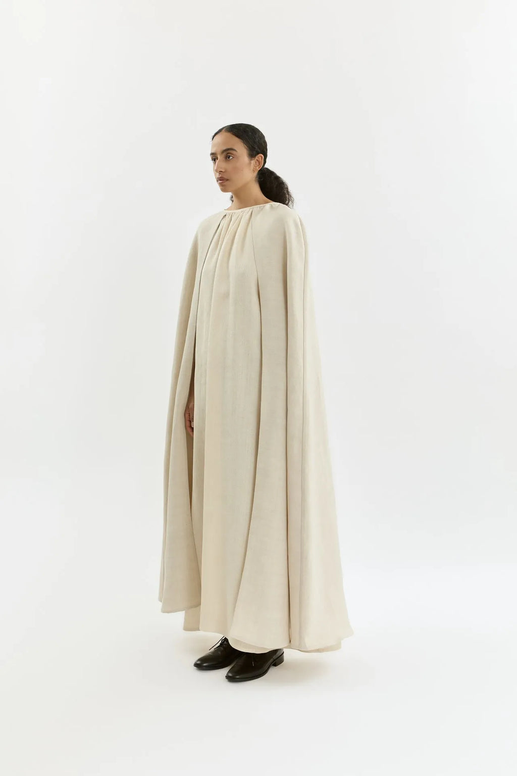 Bruna dress | Cream - Jute silk blend