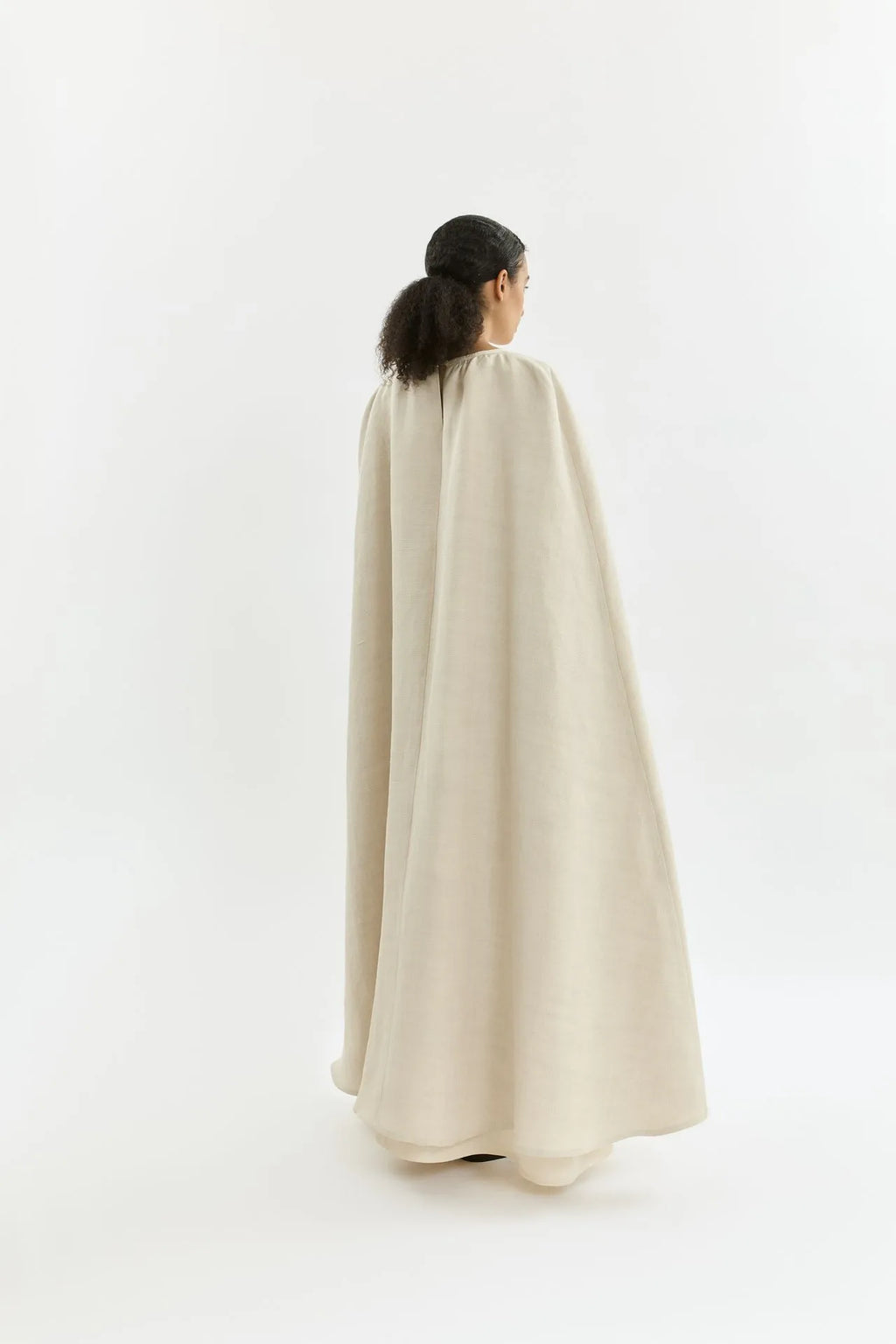 Bruna dress | Cream - Jute silk blend