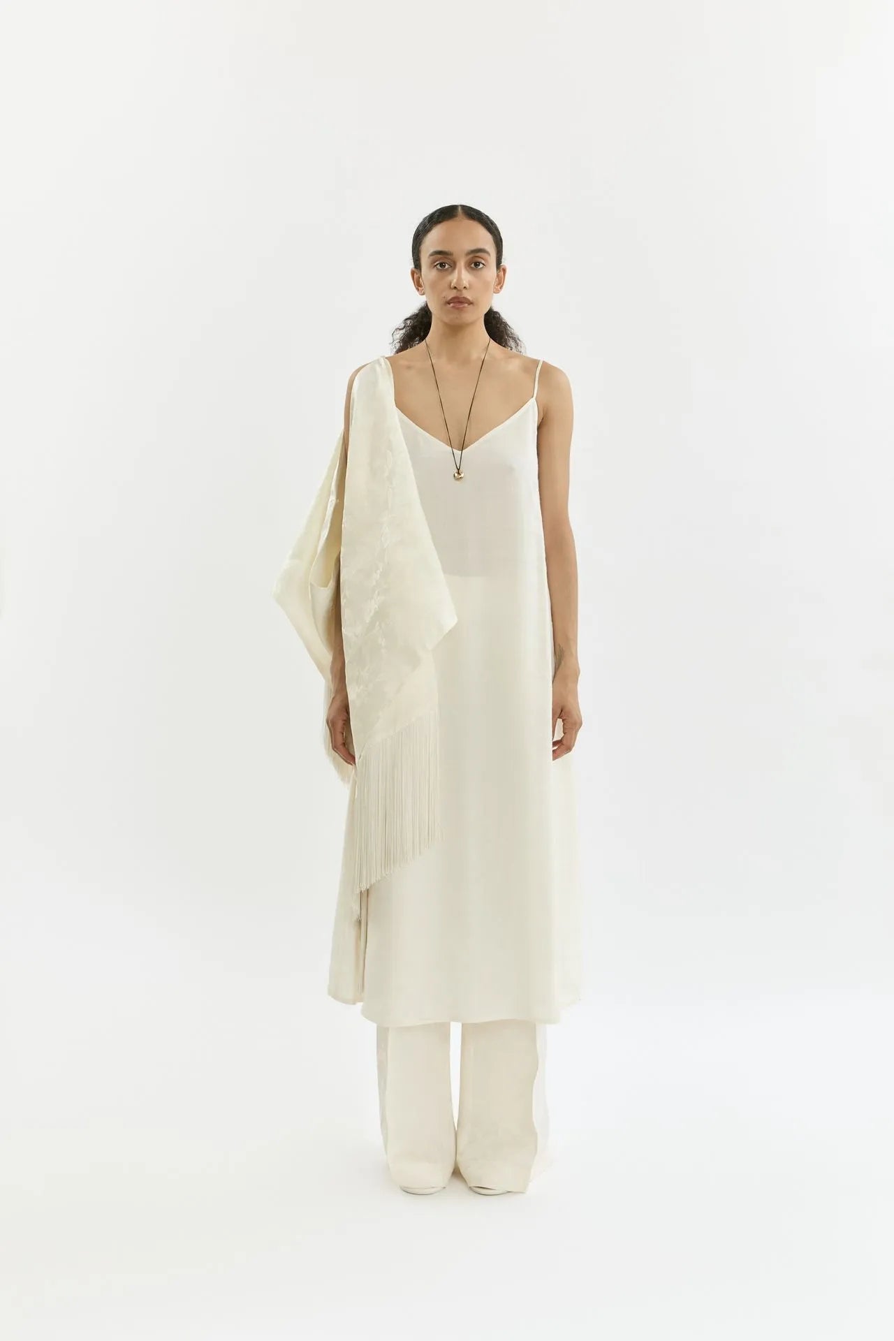 Callie slipdress | Cream - Linen silk blend