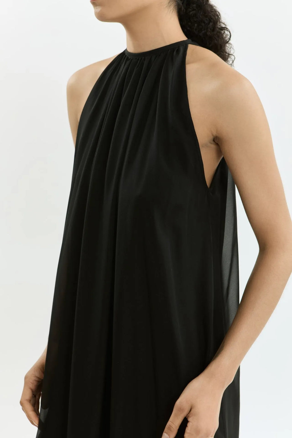 Dawn dress | Black - Chiffon silk