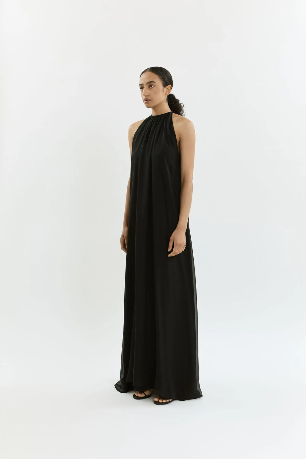 Dawn dress | Black - Chiffon silk