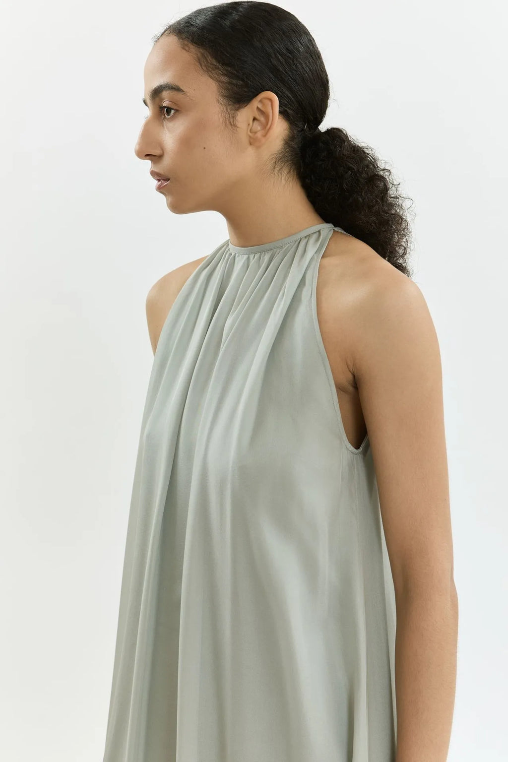 Dawn dress | Silver grey - Chiffon silk