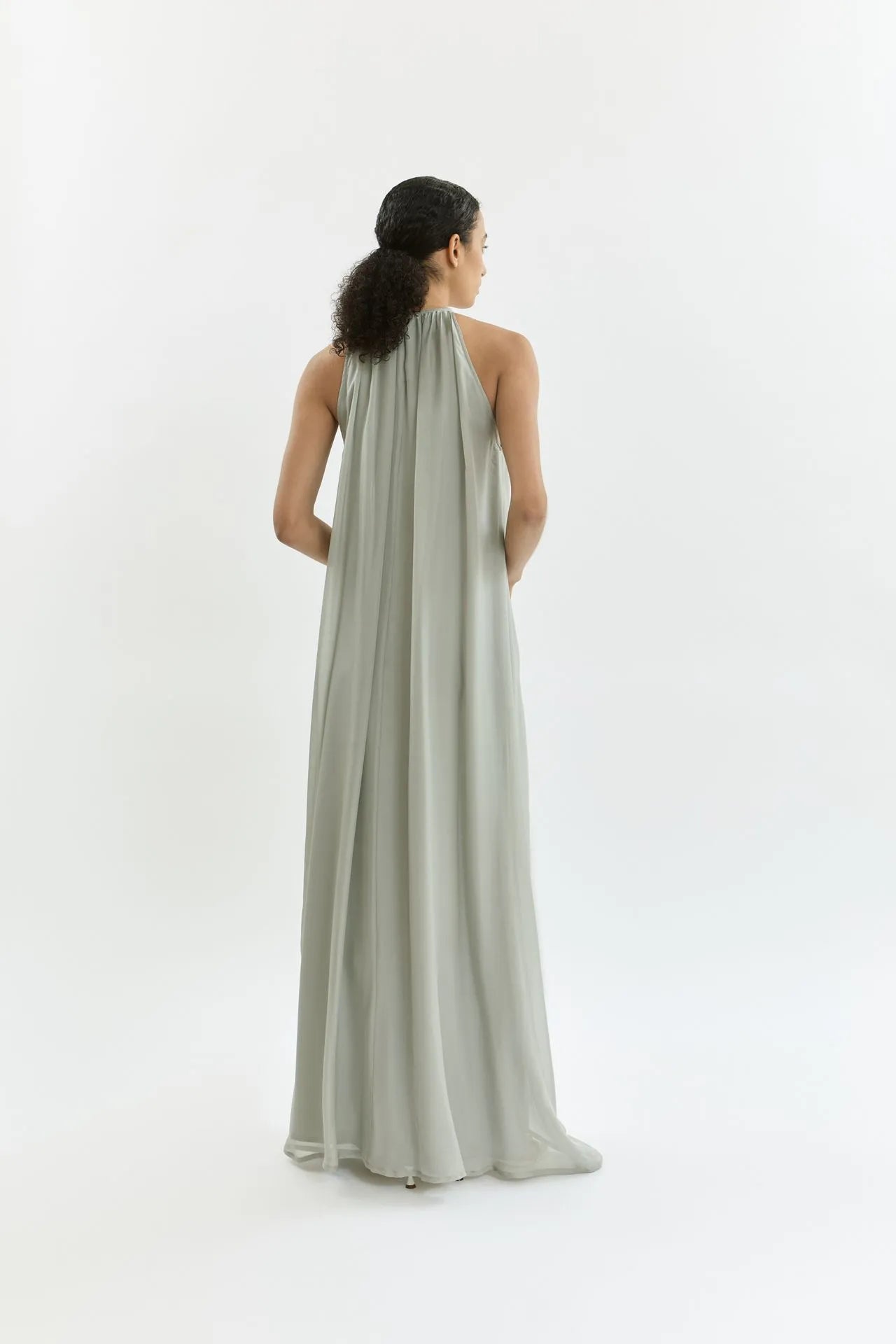 Dawn dress | Silver grey - Chiffon silk