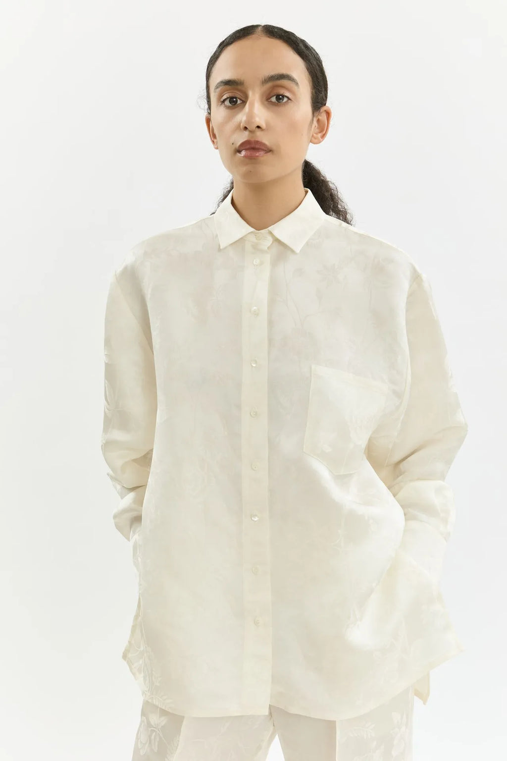 Dorothy blouse | Cream - Jacquard