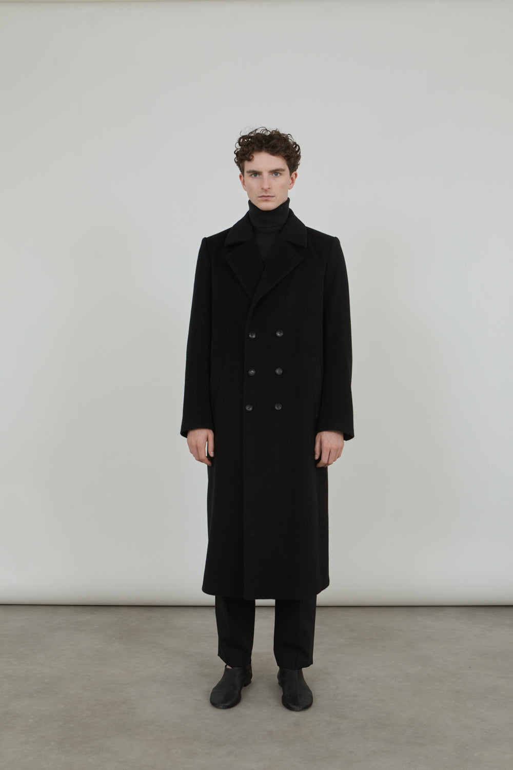 Achilles Coat | Black - Cashmere wool