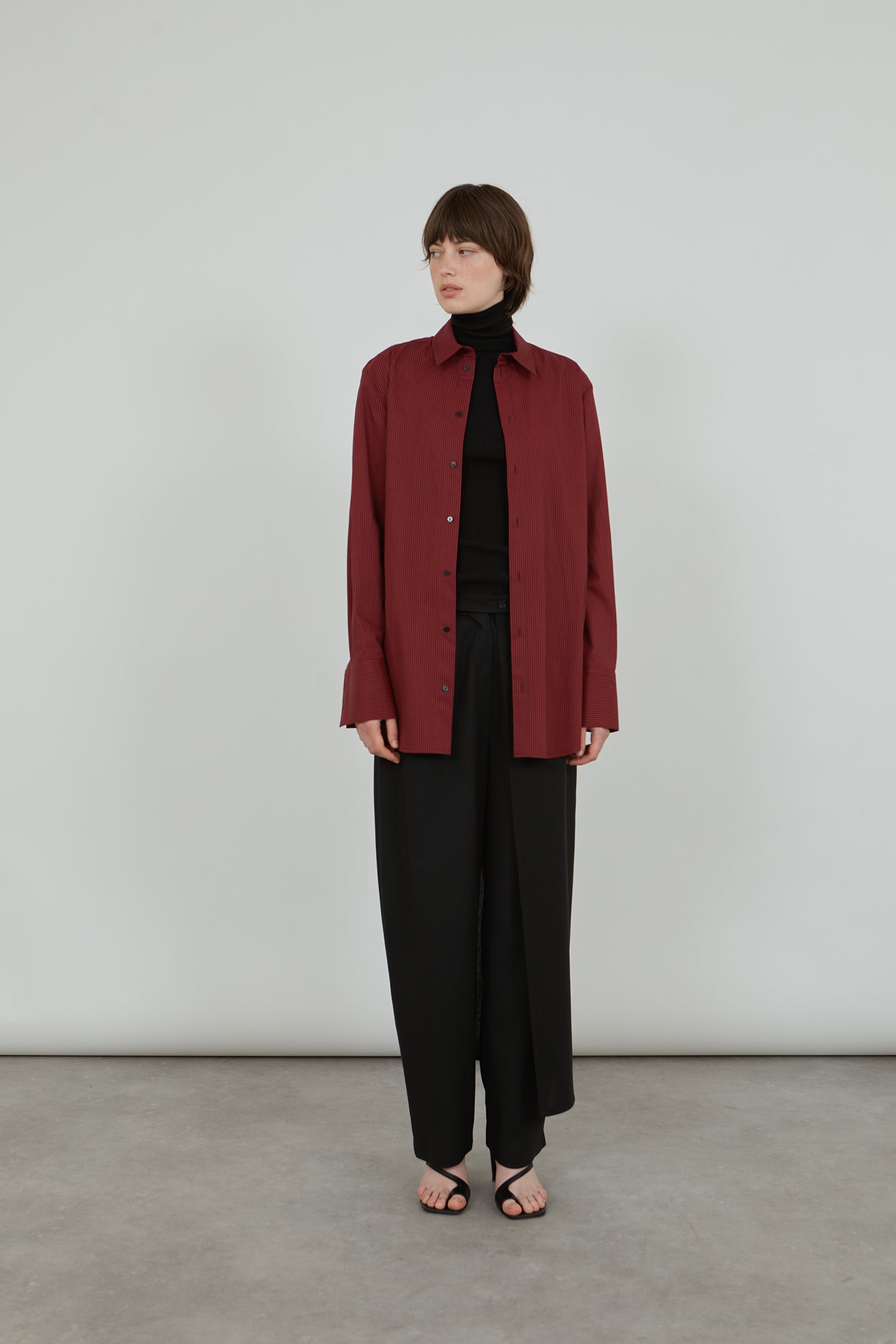 Adam shirt | Striped red black - Cotton