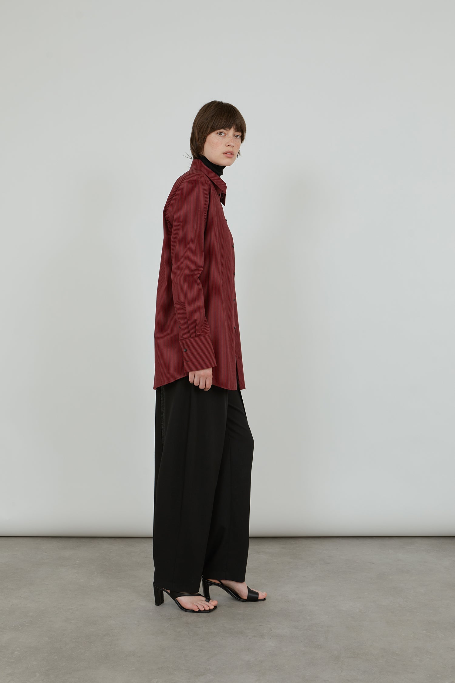 Adam shirt | Striped red black - Cotton