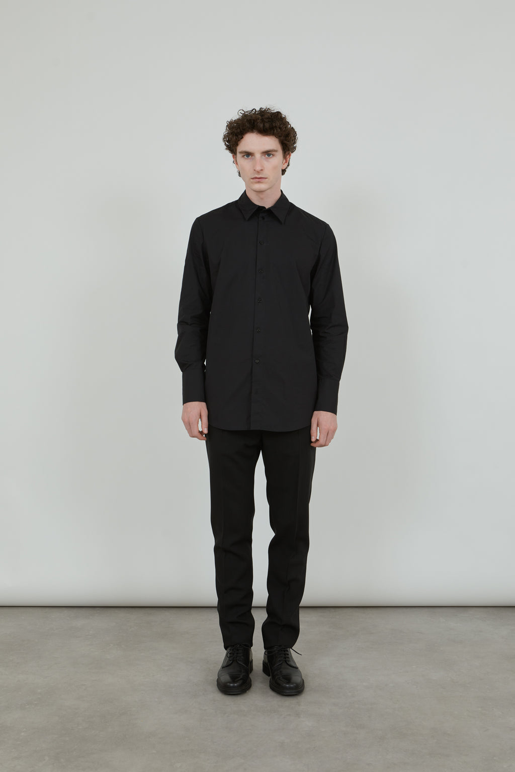 Adam shirt | Black - Cotton poplin