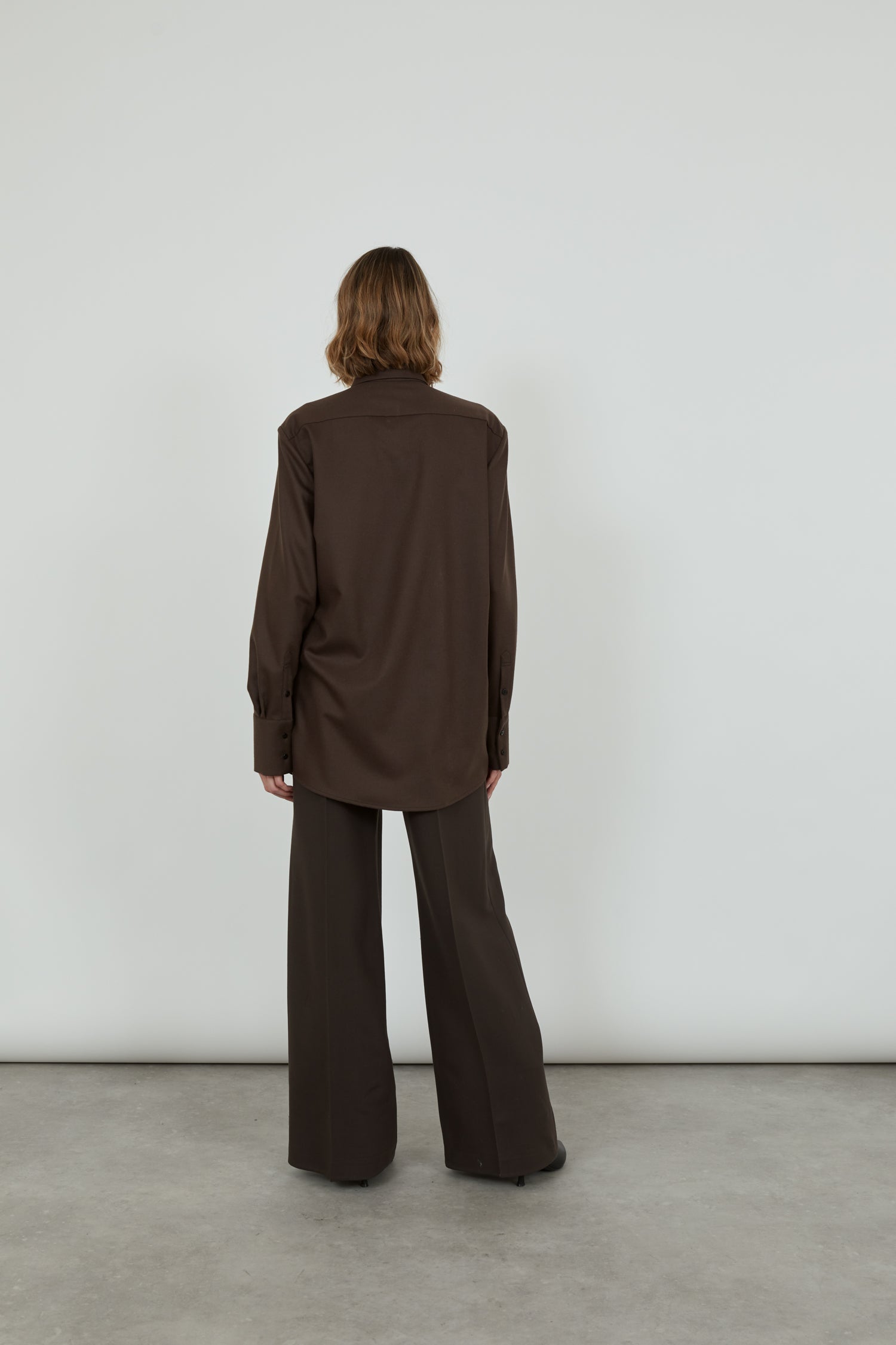 Adam shirt chocolate wool