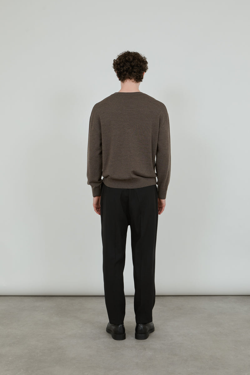 Albert knit | Brown - Ultrafine merino wool