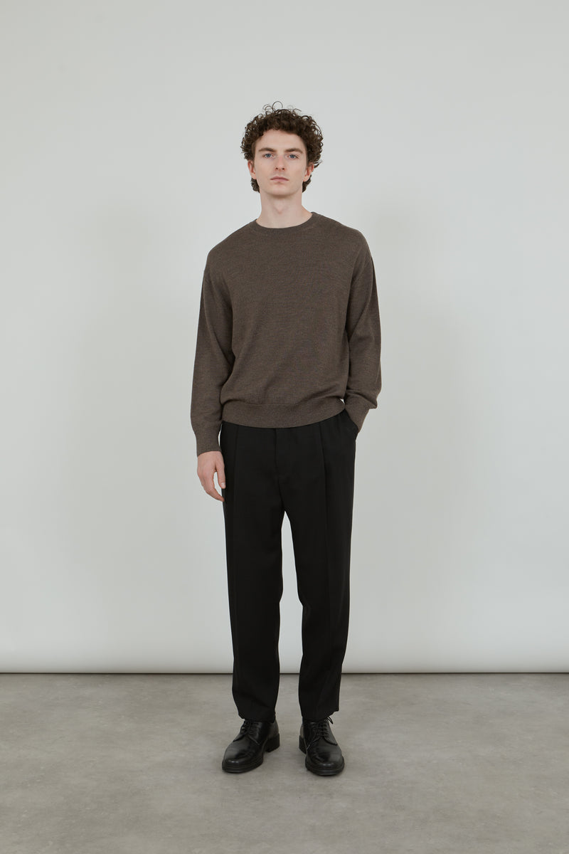 Albert knit | Brown - Ultrafine merino wool