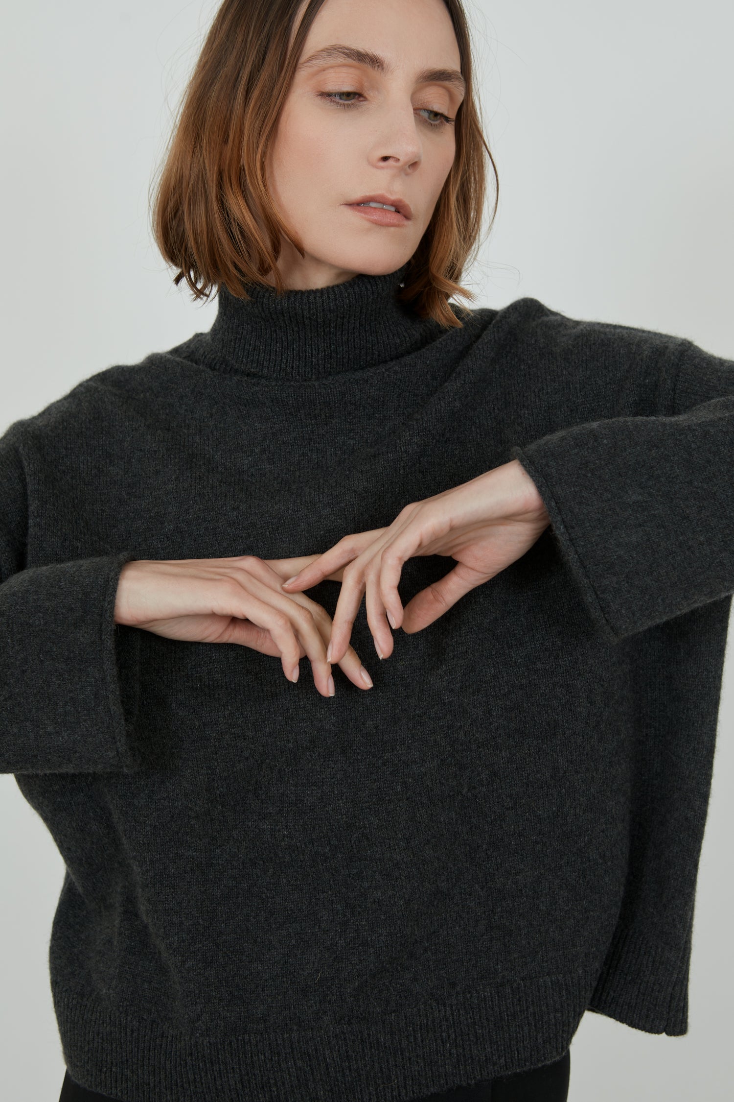 Alicia Knit | Donkergrijs - kasjmier