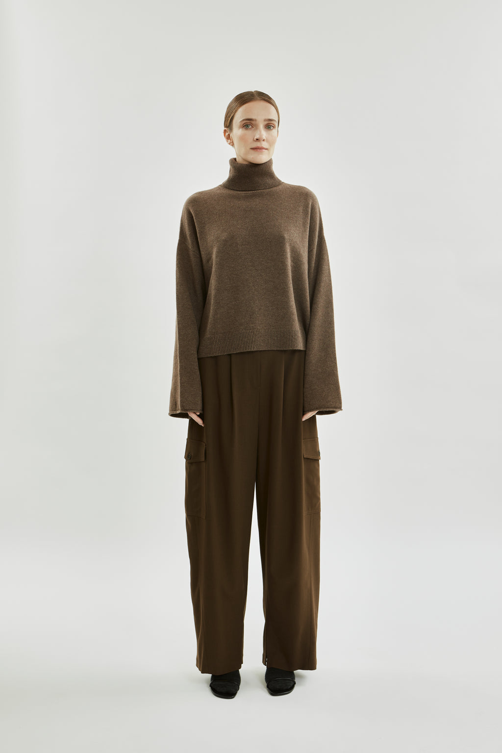 Alicia Knit | Khaki Brown - Cashmere