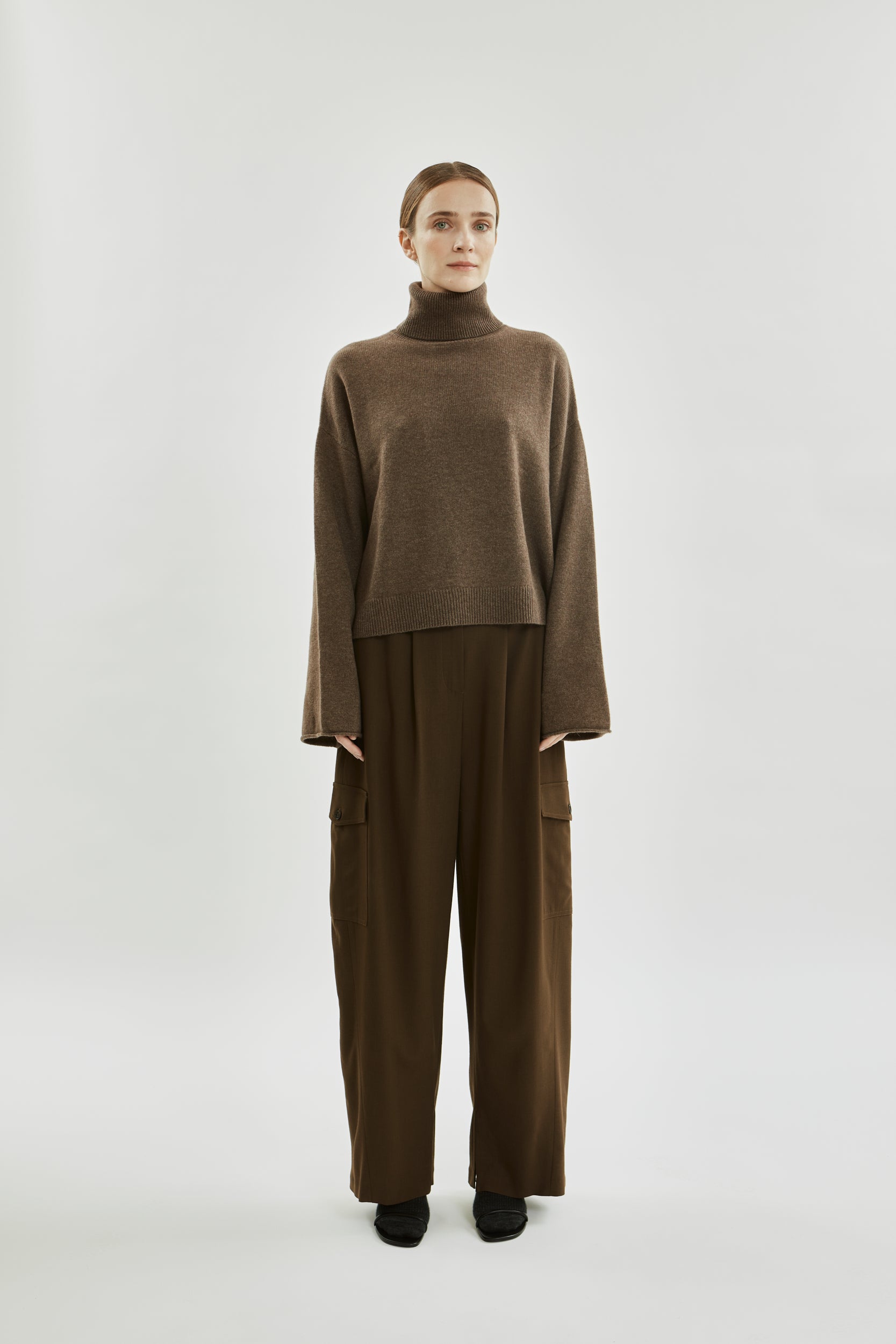 Alicia Knit | Khaki Brown - Cashmere