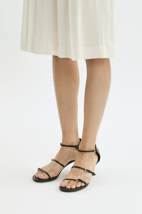 Alma sandals | Black - Leather