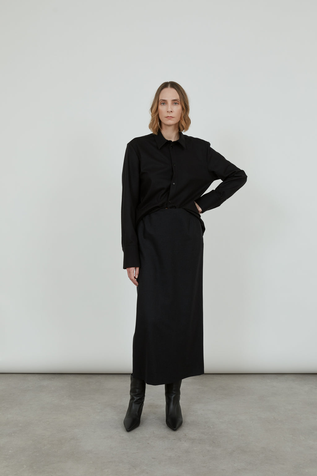 Alvida skirt | Black - Virgin wool