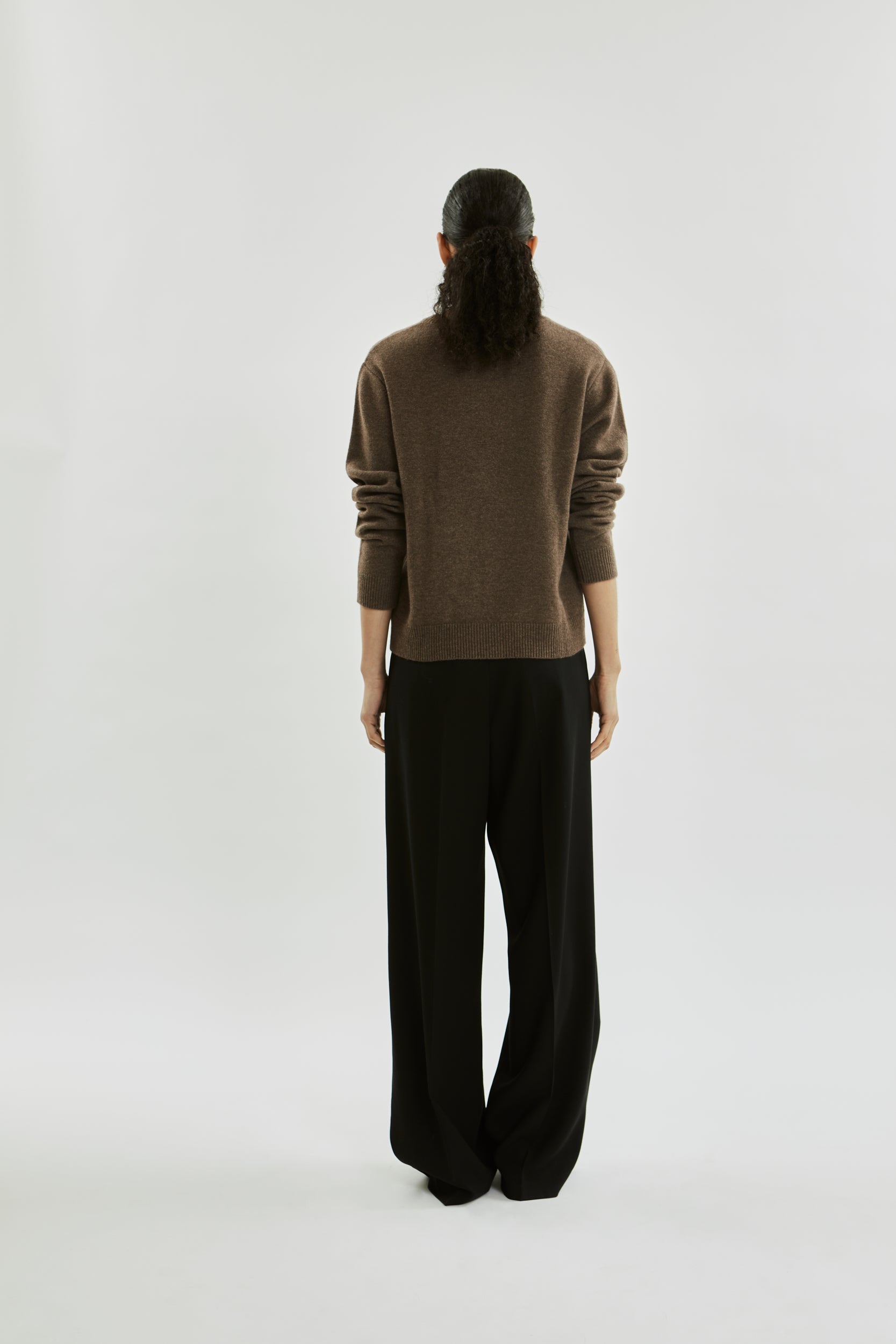 Amana sweater | Khaki brown - Cashmere