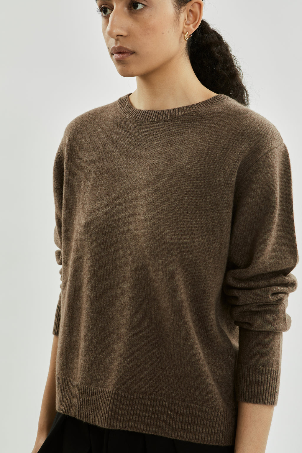 Amana sweater | Khaki brown - Cashmere