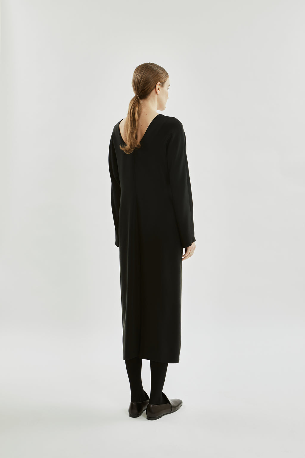 Angelina dress | Black - Crepe silk