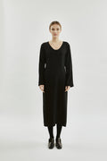 Angelina dress | Black - Crepe silk
