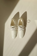 La Collection Ari shoes, cream lace-up Derby