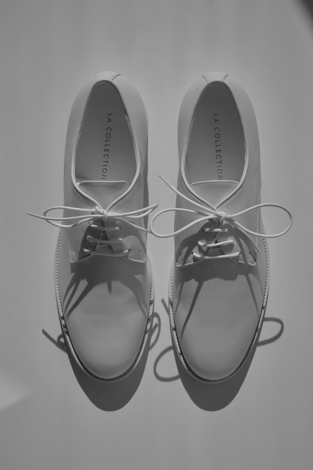 La Collection Ari shoes, cream lace-up Derby