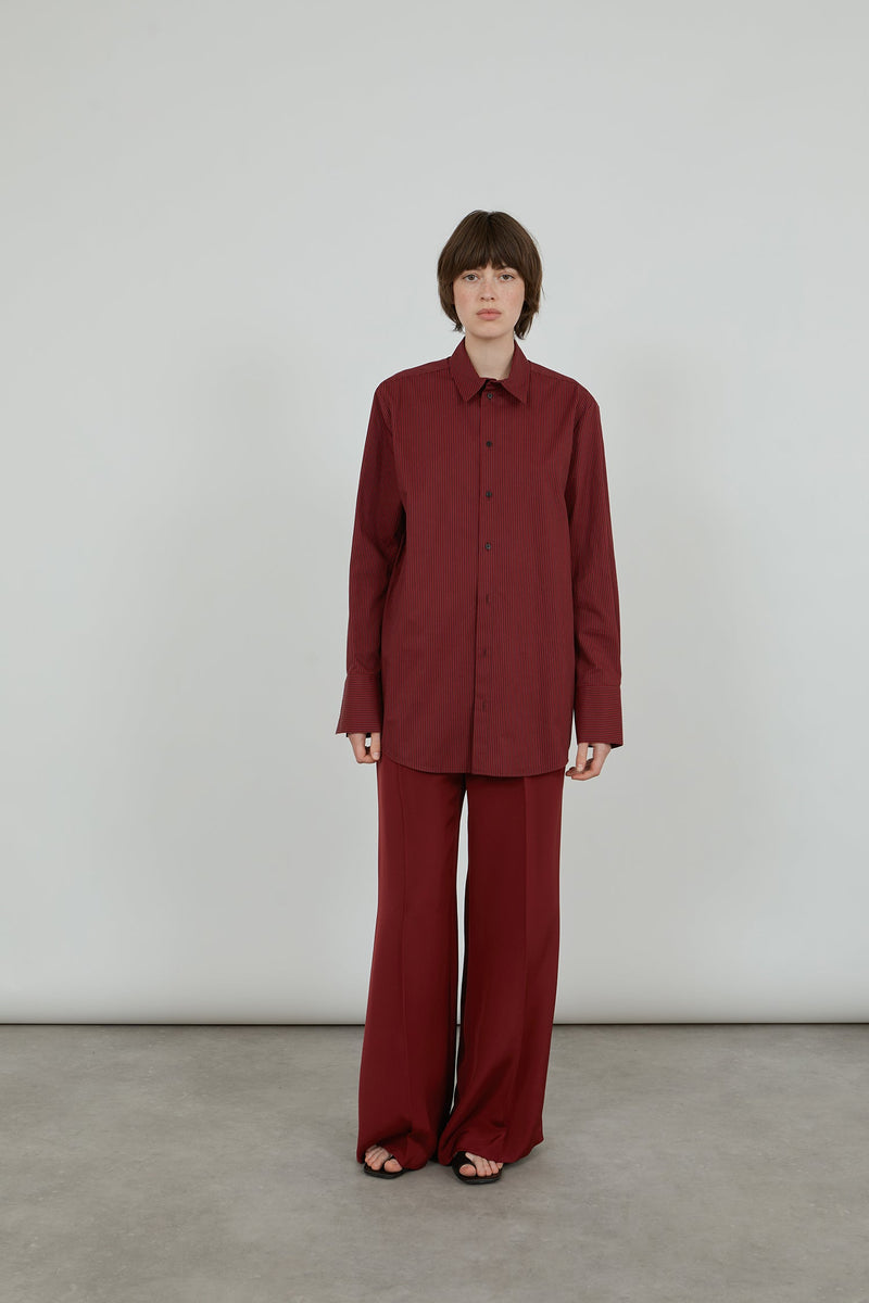 Asami trousers | Red - Crepe silk