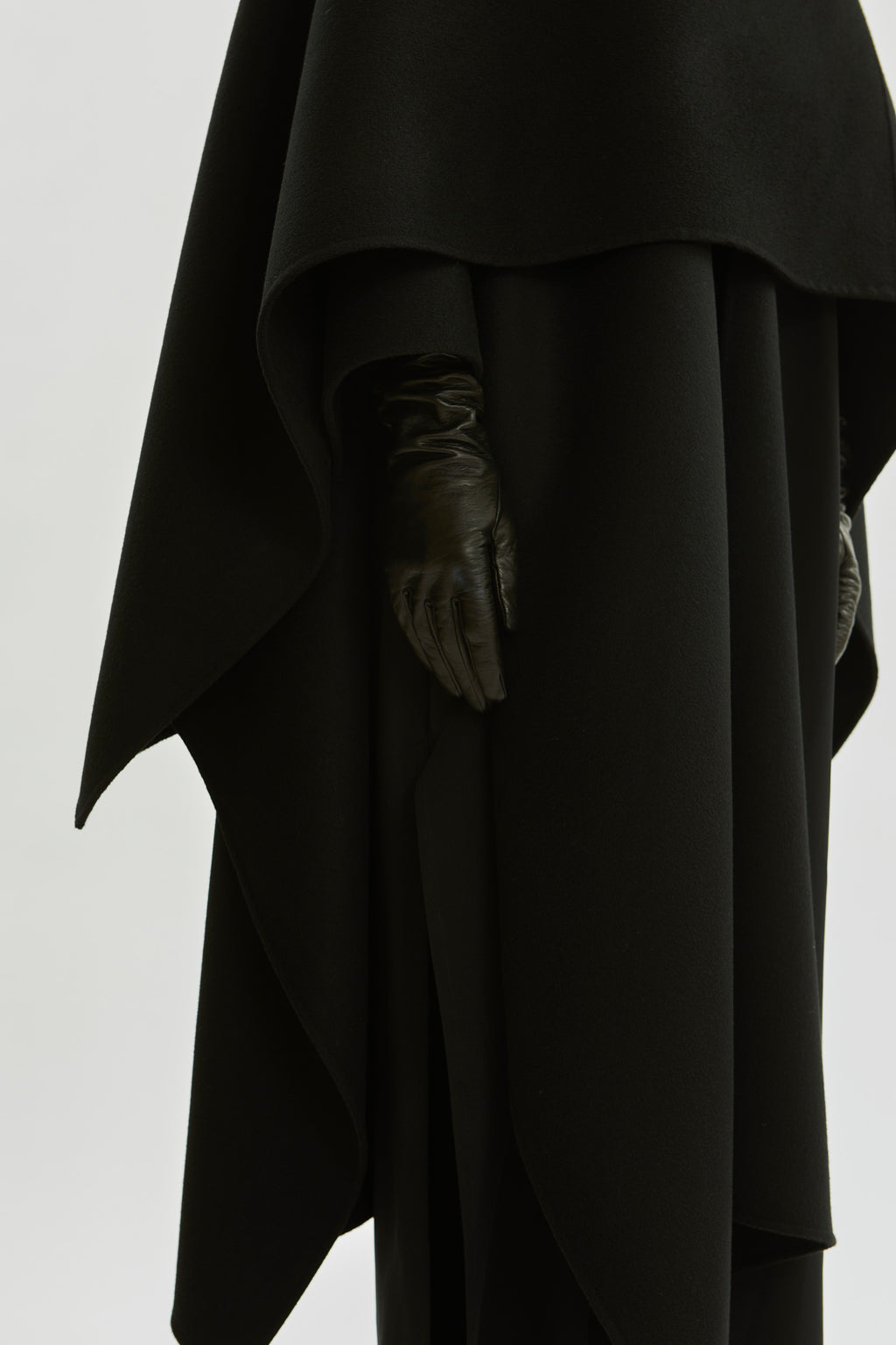 Aspen poncho | Black - Wool cashmere blend