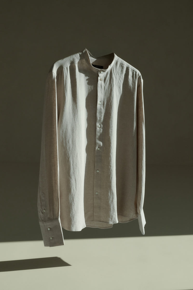 August shirt | Beige - Linen