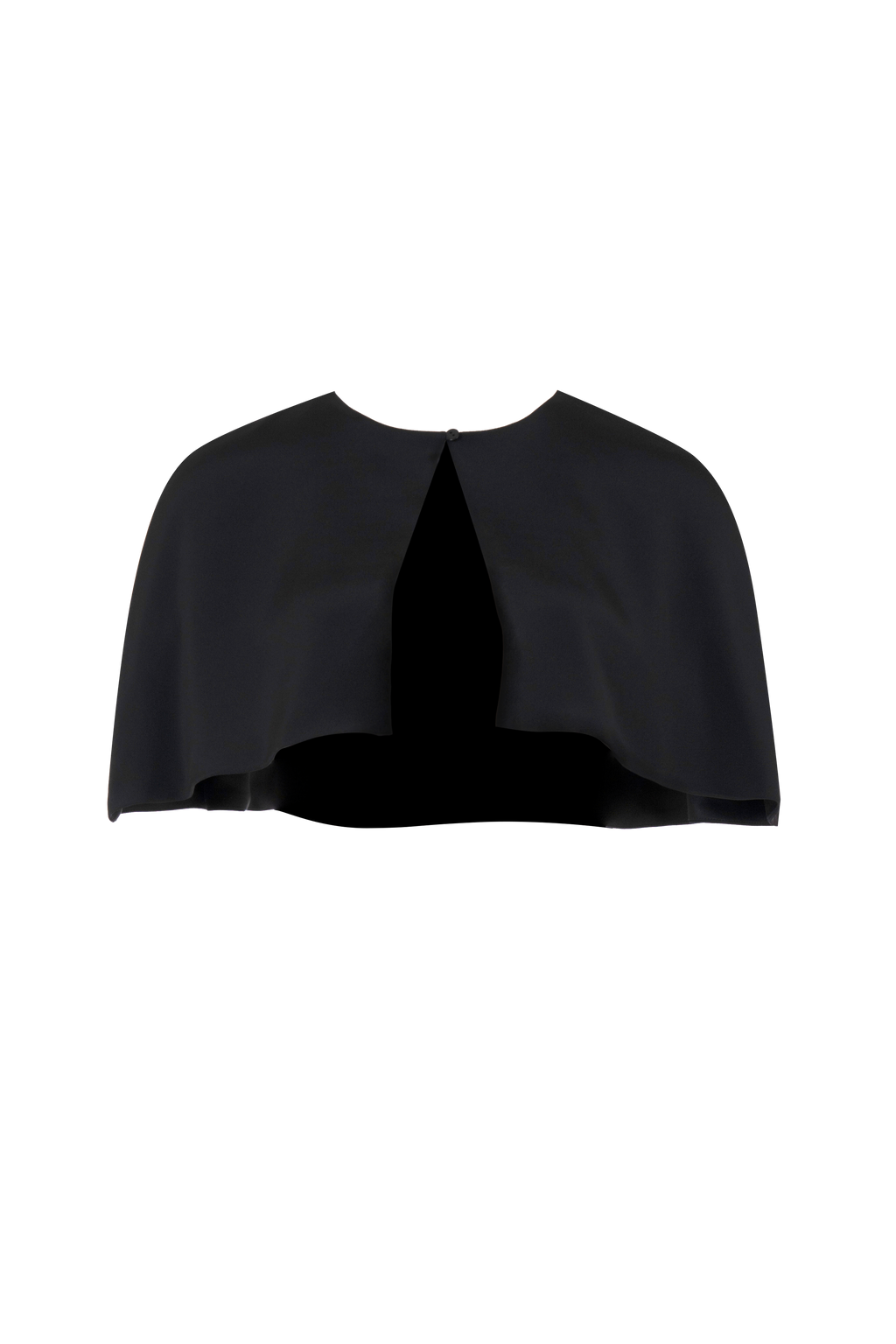 Aya cape | Black - Crepe silk