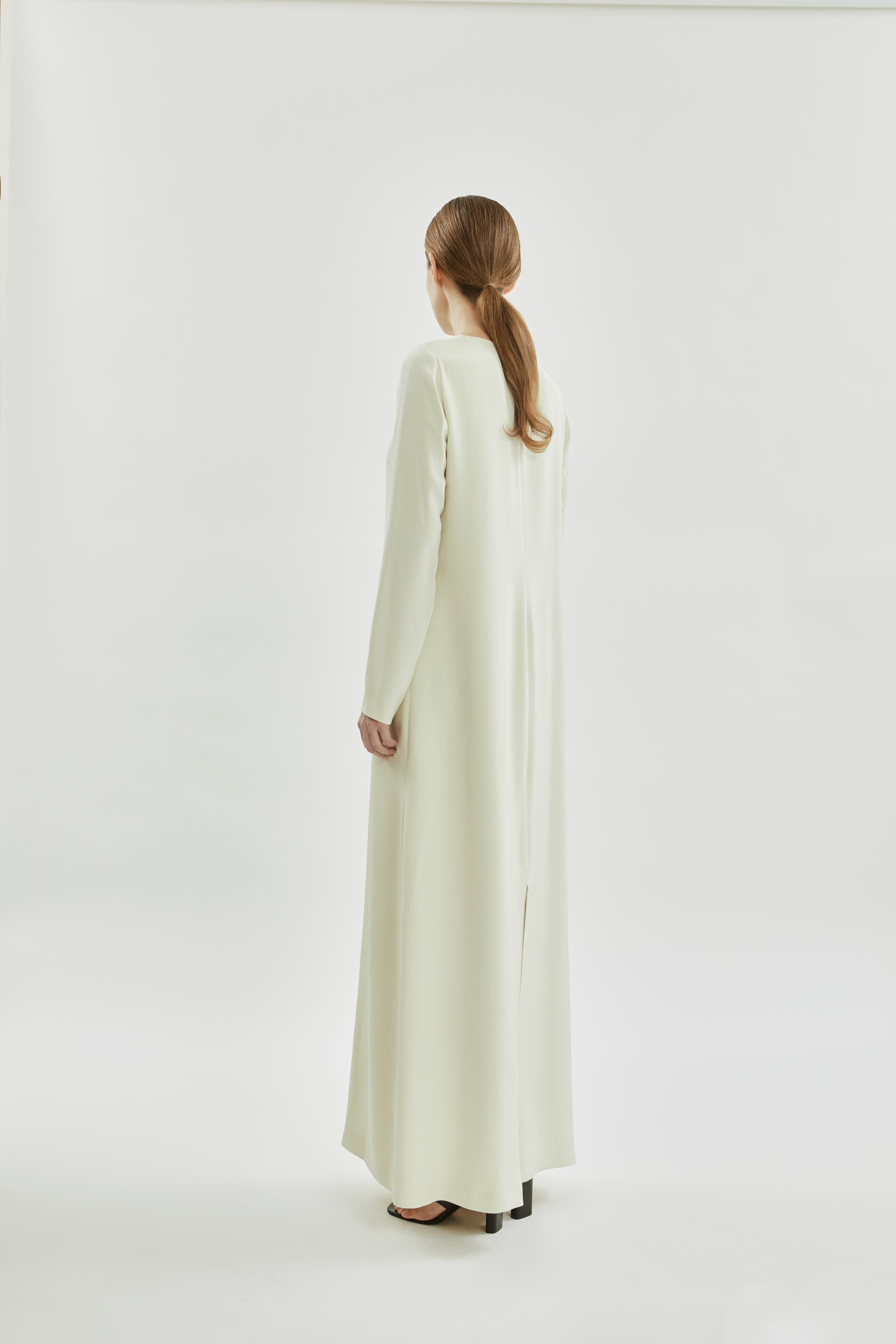 Beatrice dress | Off white - Crepe silk