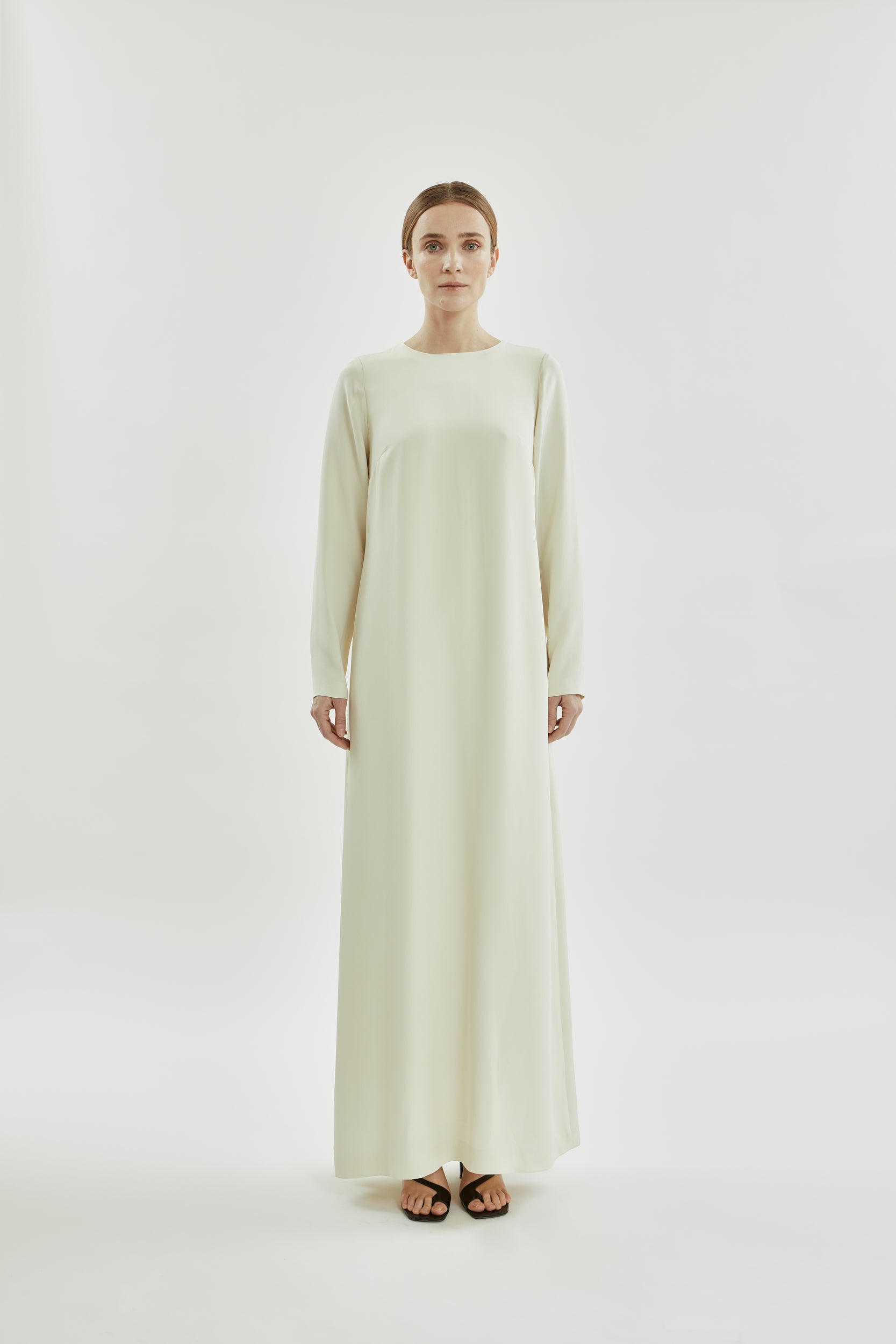 Beatrice dress | Off white - Crepe silk