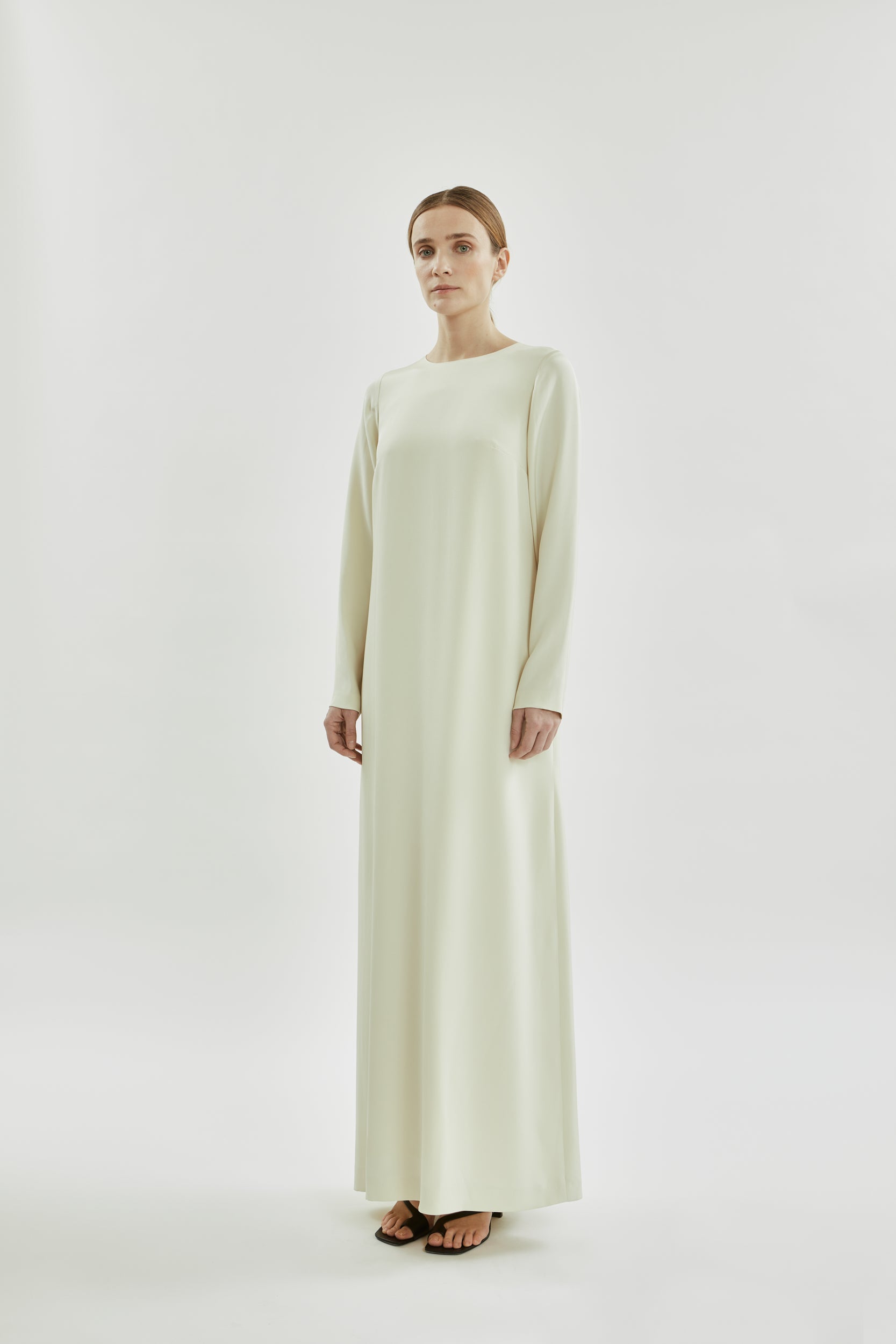 Beatrice dress | Off white - Crepe silk