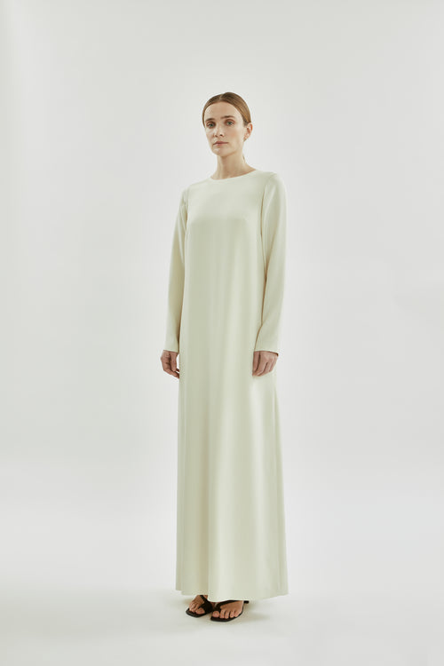 Beatrice dress | Off white - Crepe silk