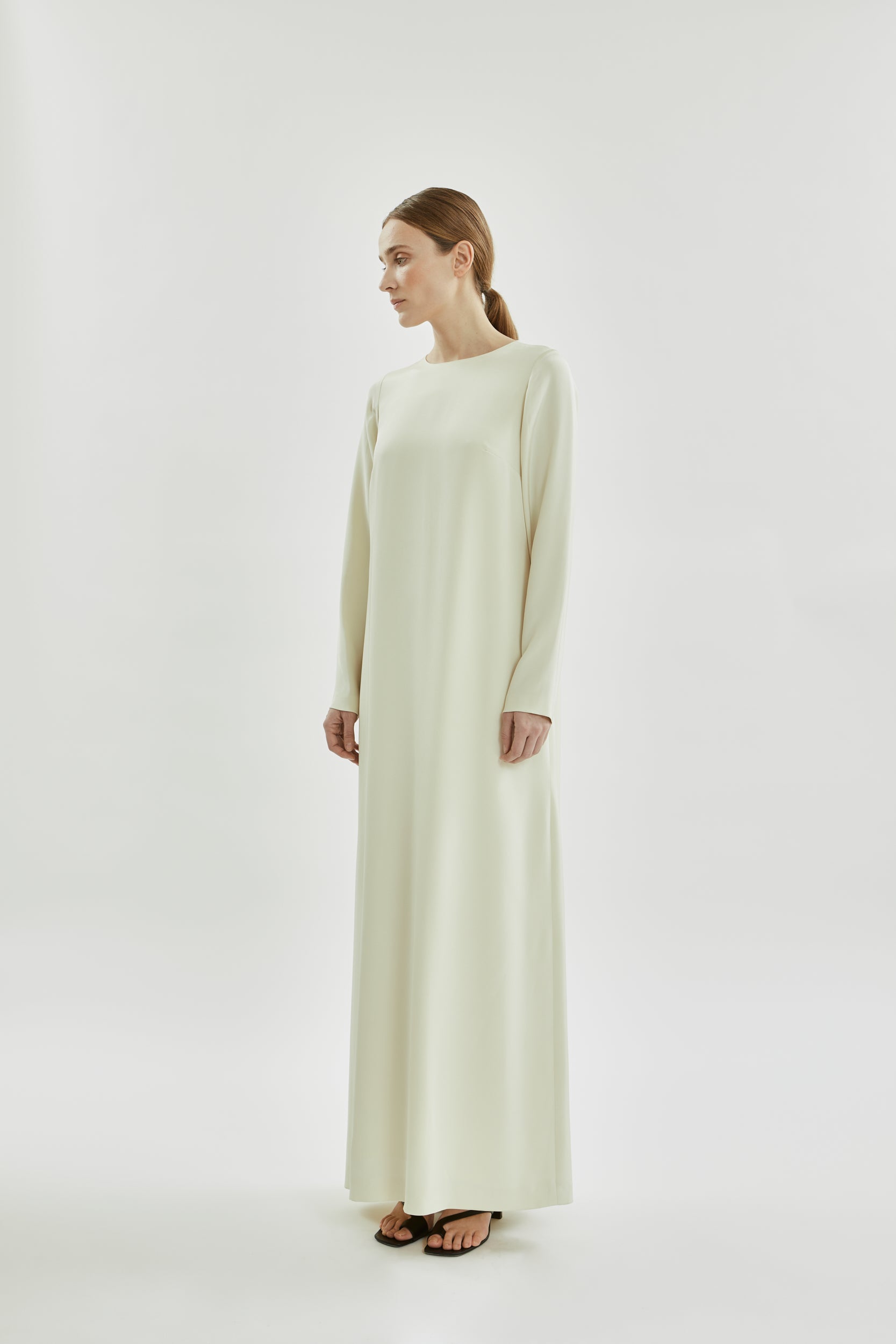 Beatrice dress | Off white - Crepe silk