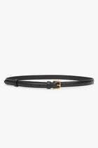 Bolonia single belt | Black - Calfskin leather