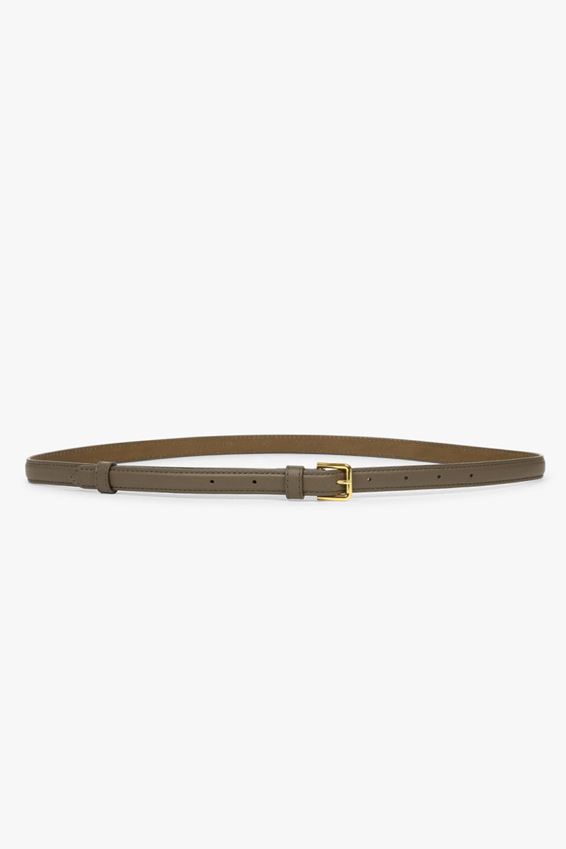 Bolonia single belt | Smoked moss - Leather