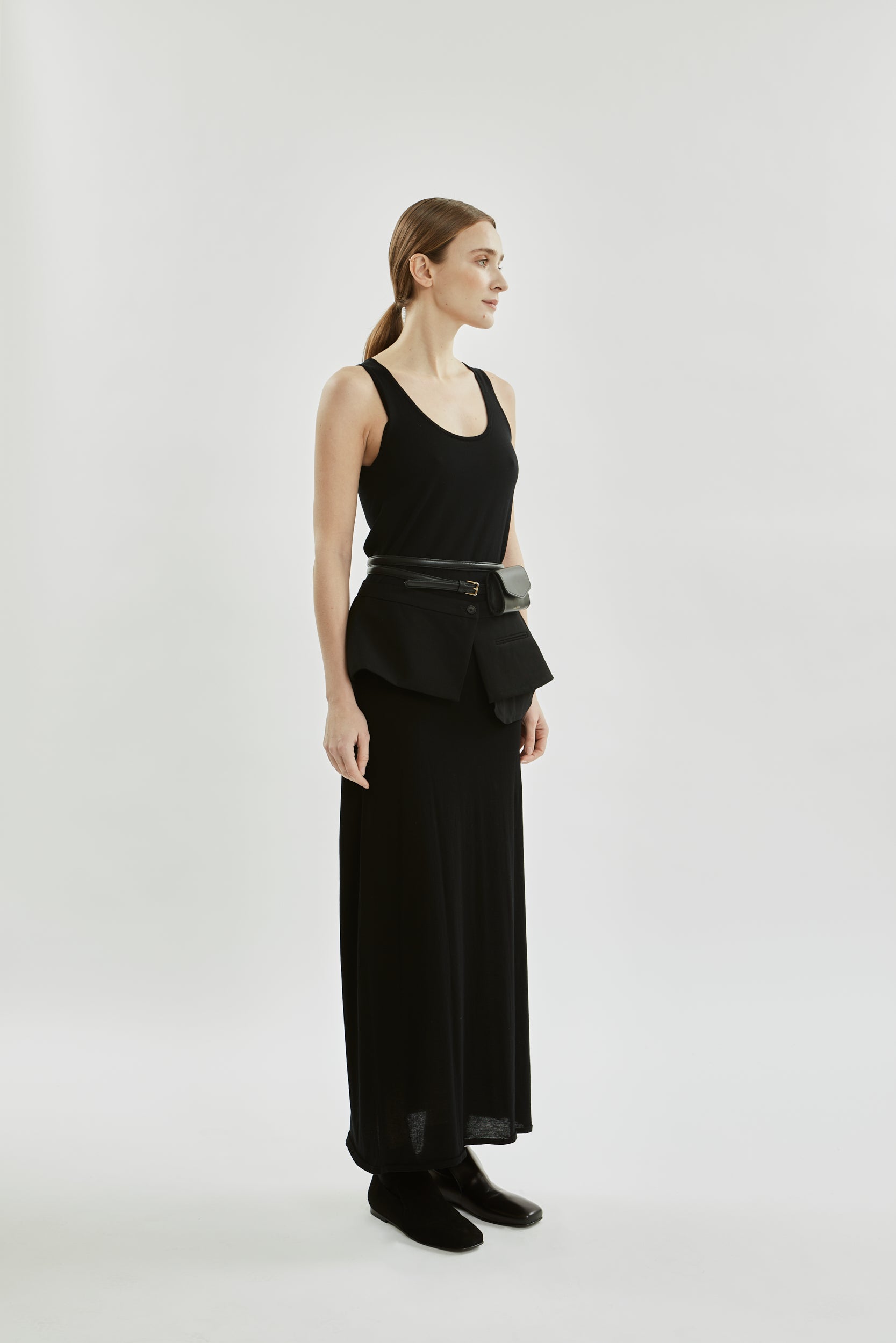 Isaura waistbelt | Black - Virgin wool