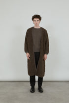 Cecile cardigan | Brown - Astrakhan wool