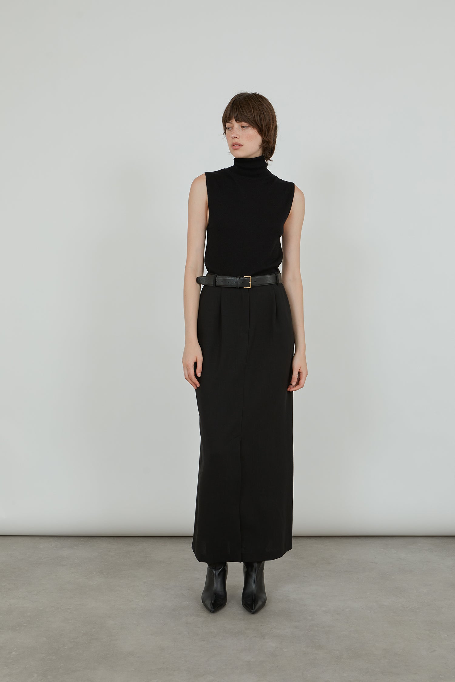 Chio skirt | Black - Virgin wool